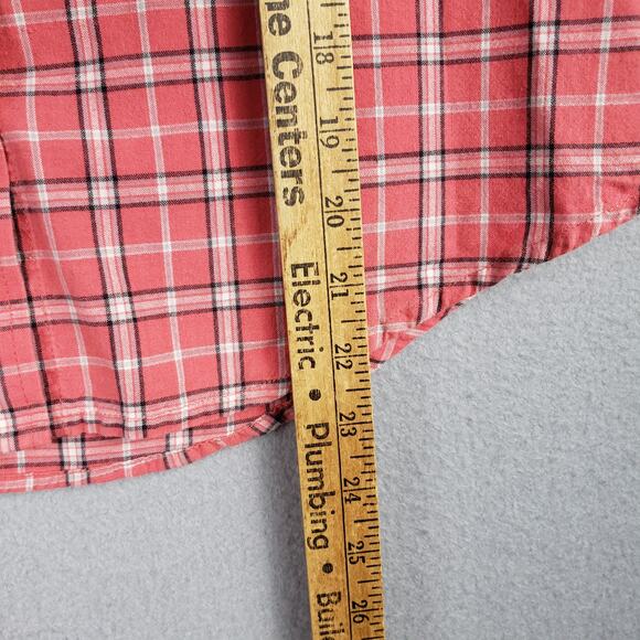 Crazy Cowgirl Size S Sleeveless Plaid Snap Up‎ Red Western 100% Cotton Country - Picture 4 of 7